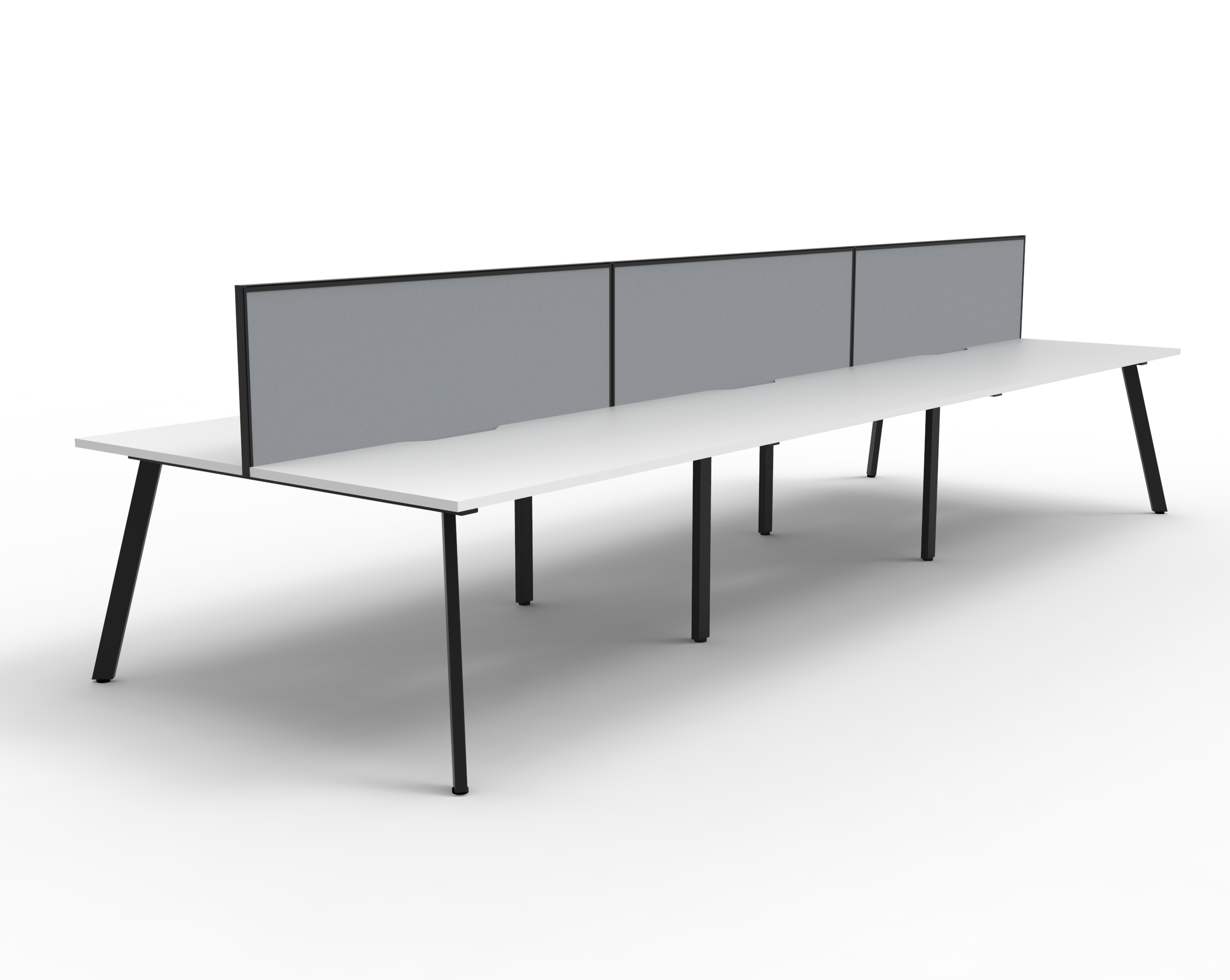Eternity 6 Person Double Sided Workstation - With Screen